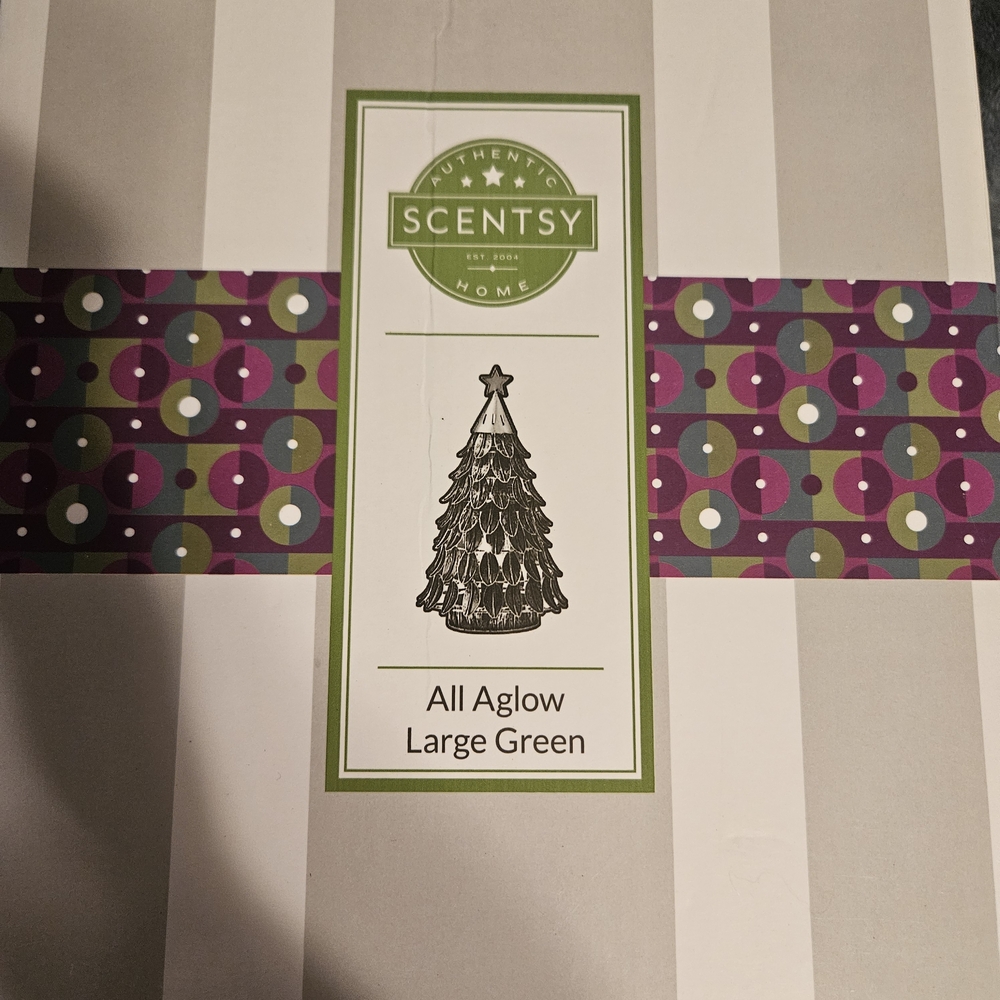 Scentsy All Aglow Large Green Tree Wax Warmee - Picture 5 of 6